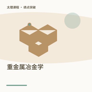 重金属冶金学·绩点突破配图